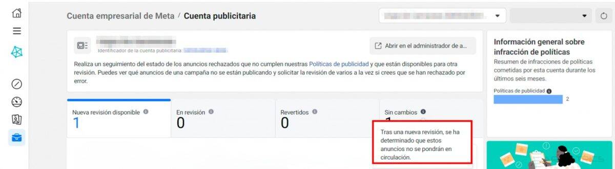 anuncio rechazado en facebook ads 5 1536x424 4