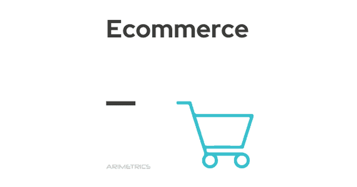 Ilustración de ecommerce con un carrito de compra