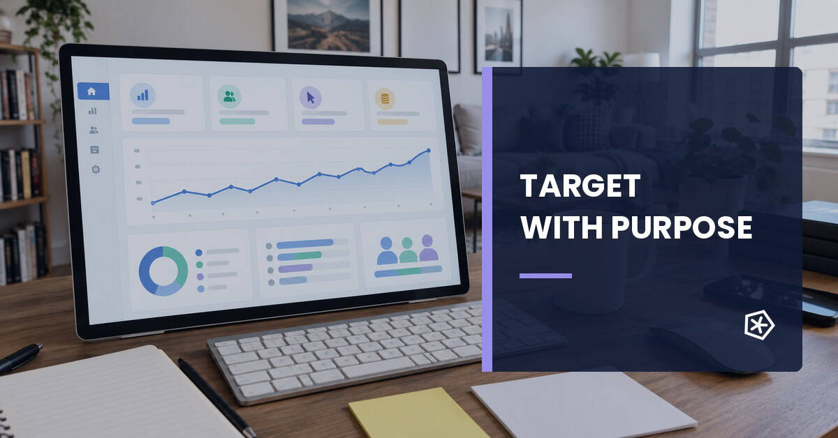 Social advertising dashboard focused on audiences and results