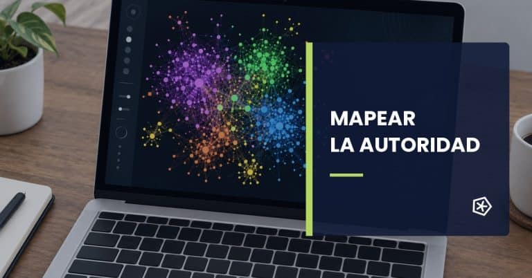Grafo de enlaces internos que muestra comunidades y distribución de autoridad con Gephi