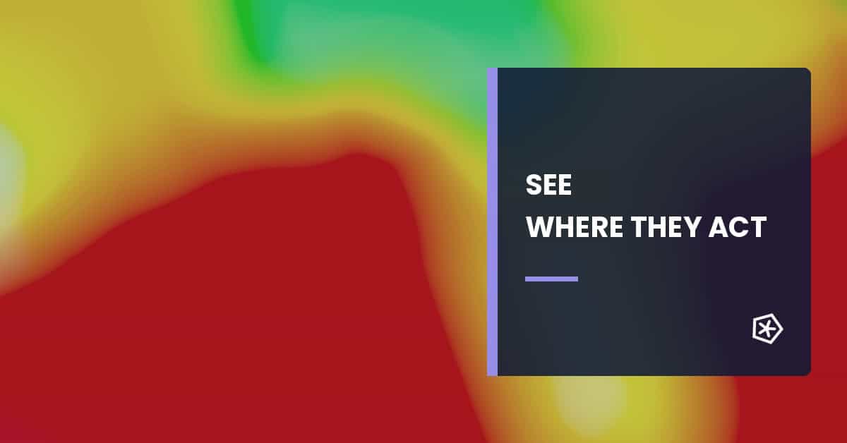 Heat map for analyzing where users interact on a website