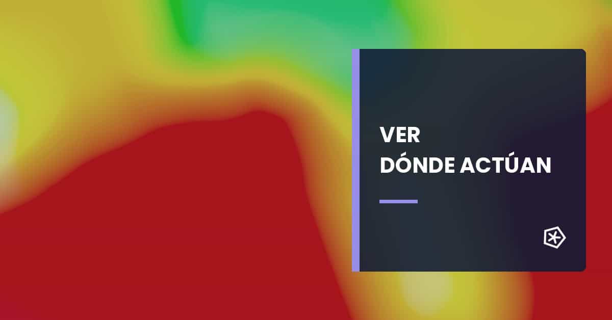 Mapa de calor para analizar dónde interactúan los usuarios en una web