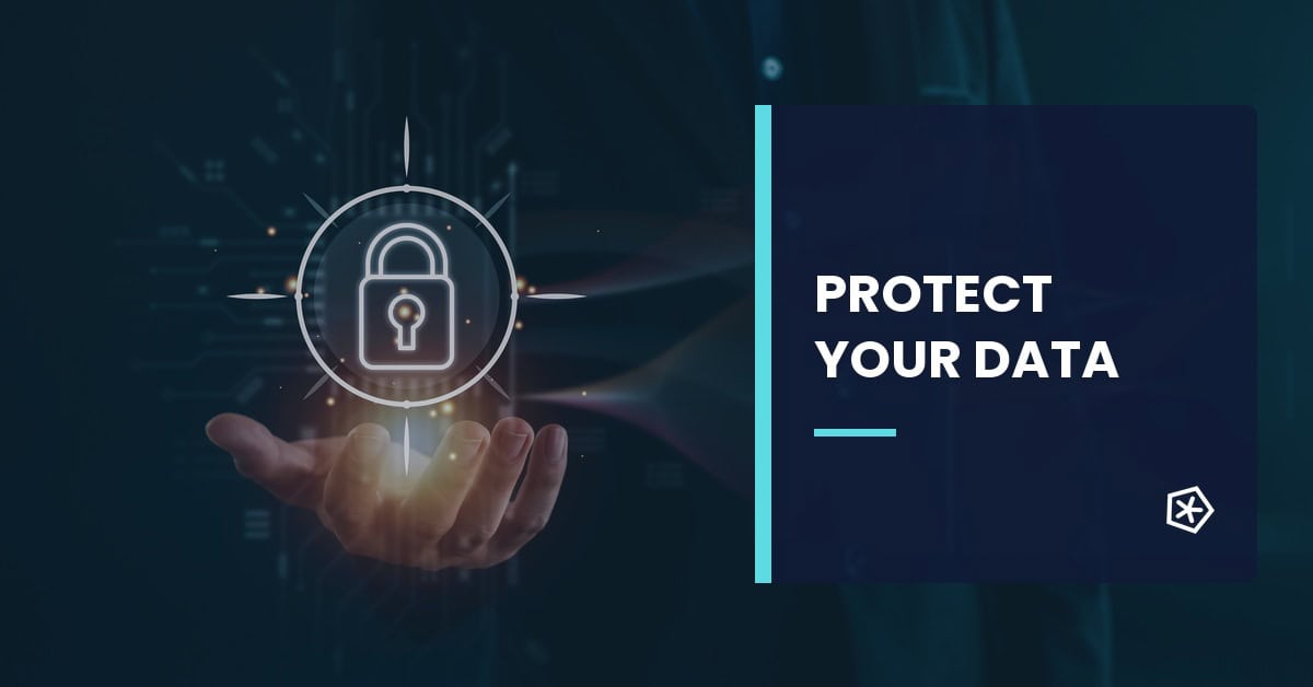 Digital lock representing online data protection and privacy