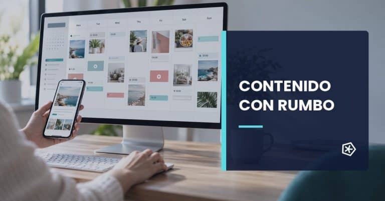 Calendario editorial digital con contenidos programados para redes sociales