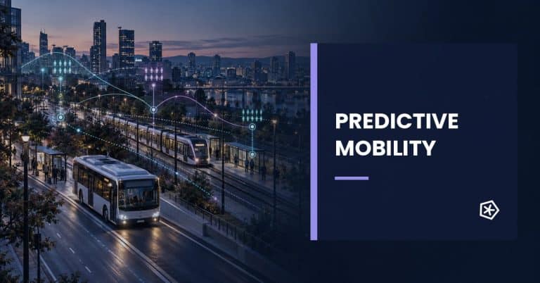 Urban public transport network with predictive data visualization