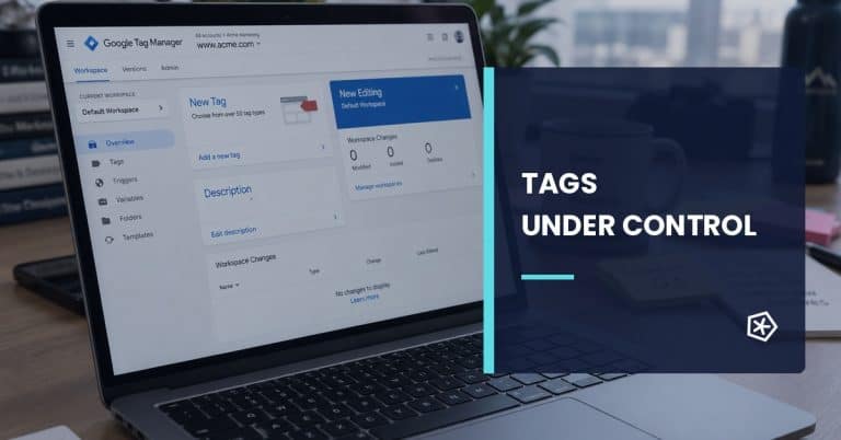 Google Tag Manager interface for managing online marketing tags
