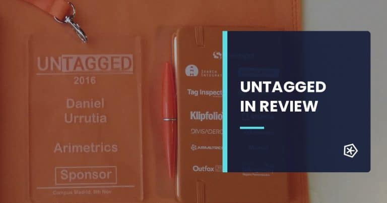 Daniel Urrutia badge and sponsors notebook from Untagged IO 2016