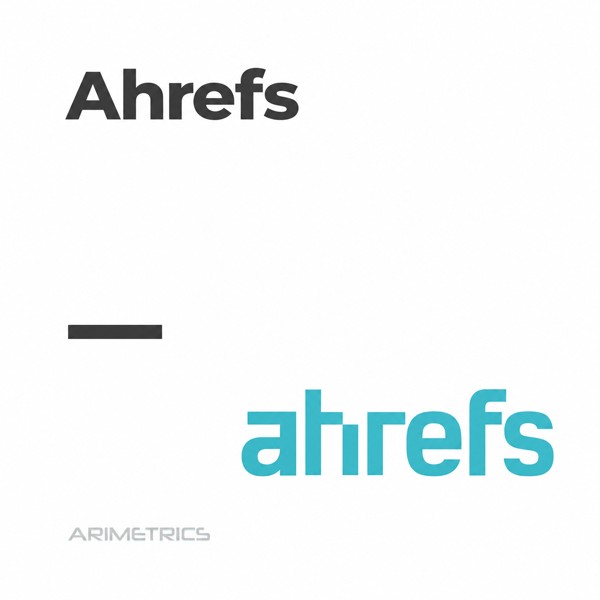 Logotipo de Ahrefs en turquesa corporativo