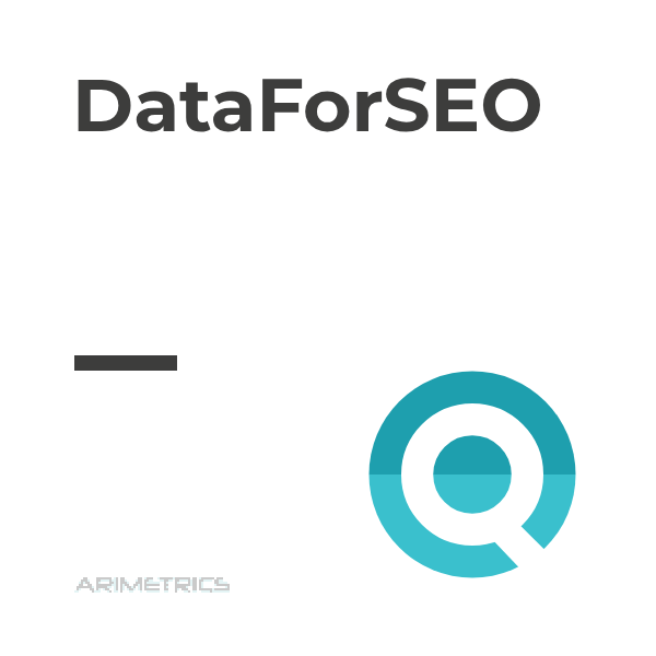 Logotipo de DataForSEO en dos tonos turquesa